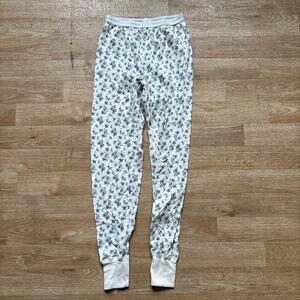 Vintage NOS Duofold Womens Thermal Pants Long Johns Wool Blend Floral Medium